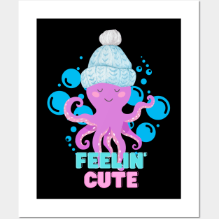 Feelin' Cute Baby Octopus! Posters and Art